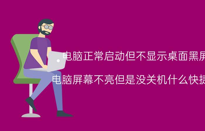 电脑正常启动但不显示桌面黑屏 电脑屏幕不亮但是没关机什么快捷键？